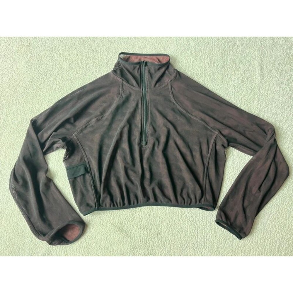 Lululemon Reversible Mesh 1/2 Zip Crop Jacket Womens M / L